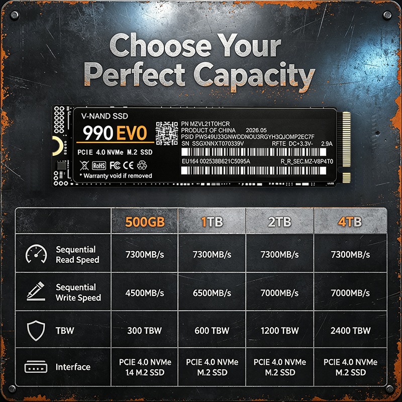 قرص تخزين داخلي 990 EVO M.2 22 - مراجعة M.2 Nvme 4Tb Pcie 4.0 Ssd وسعره
