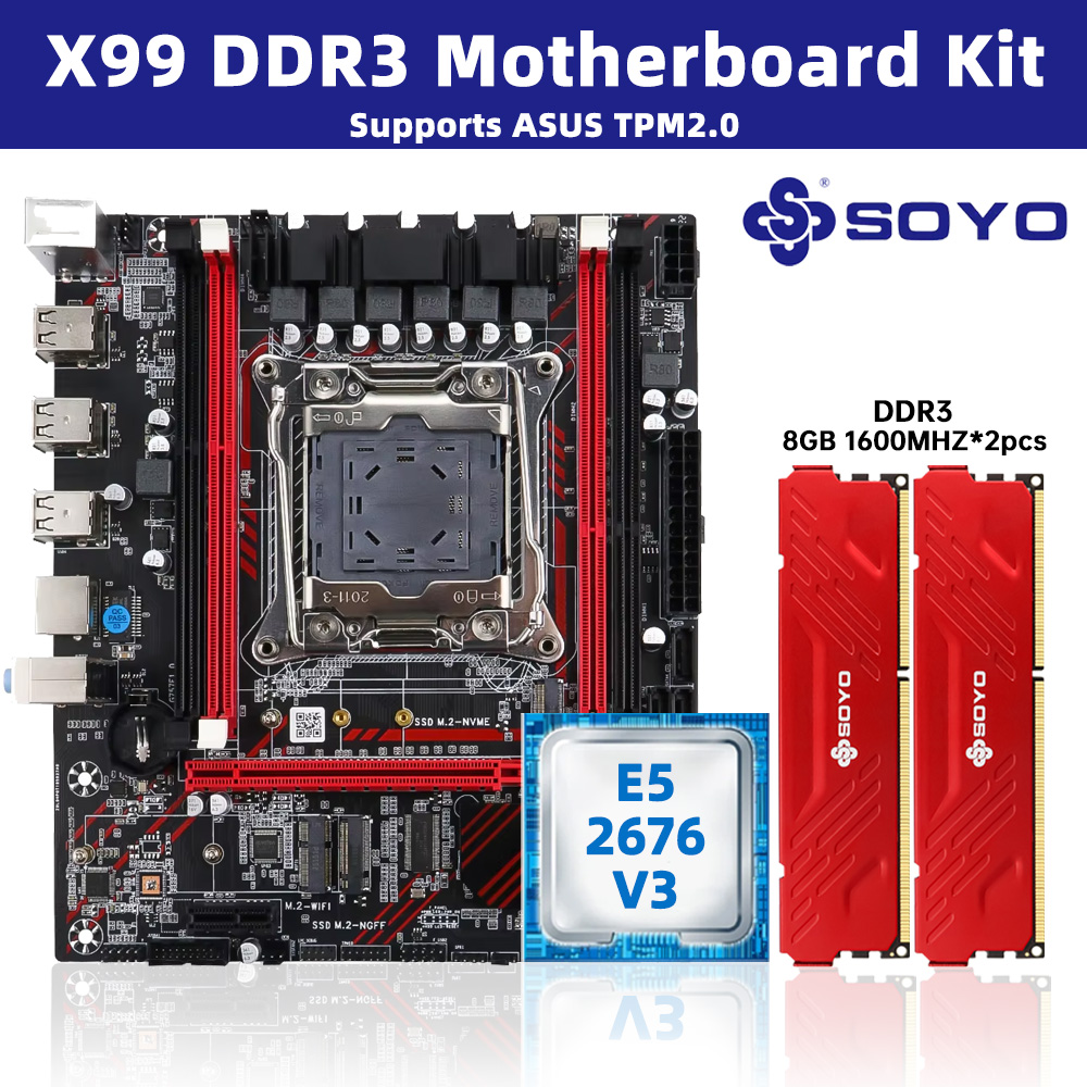 مجموعة اللوحة الأم SOYO X99 مع - مراجعة X99 Dual Cpu Motherboard Combo وسعره